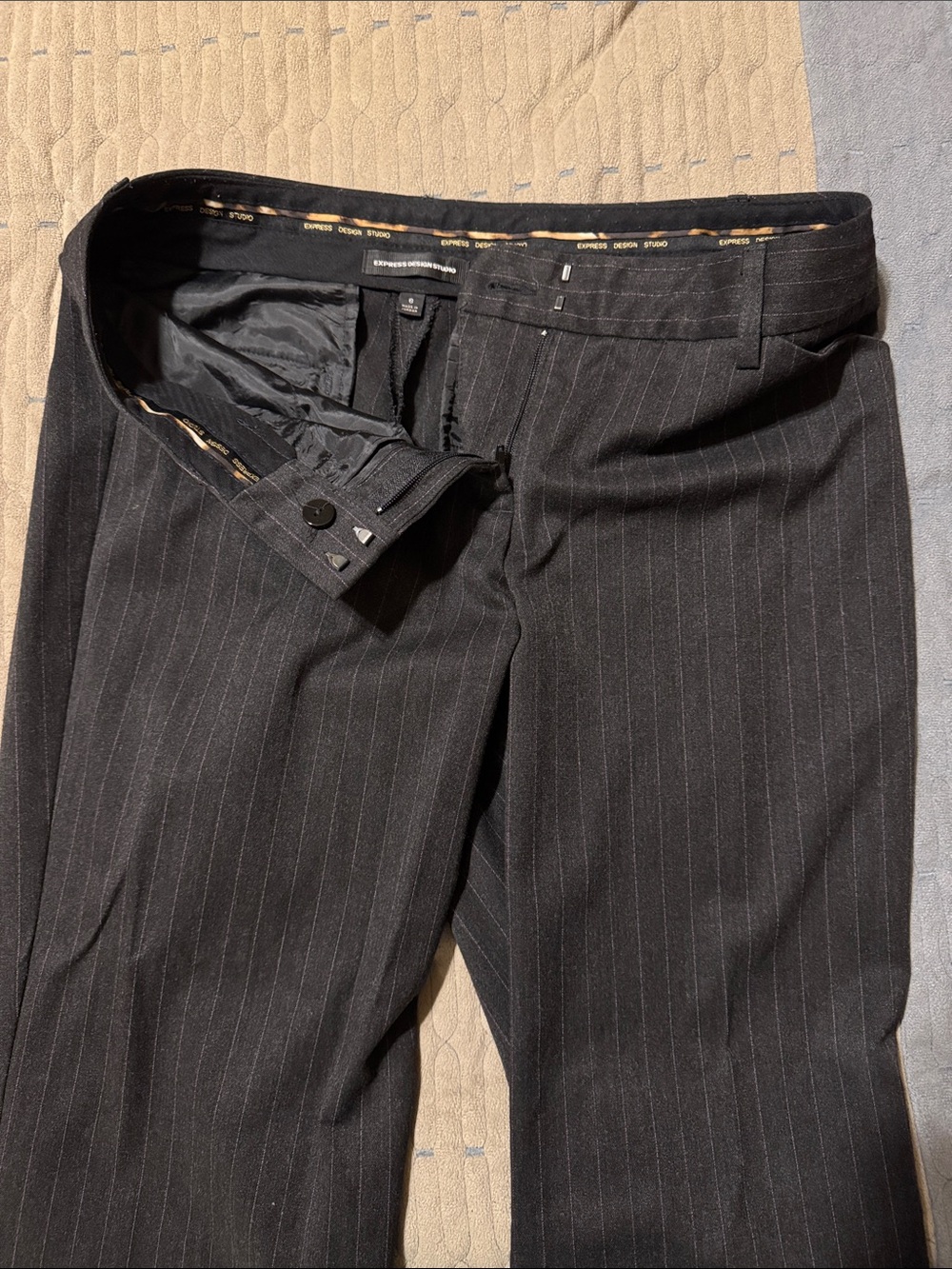Women’s Express Pinstripe Black Dress Pants